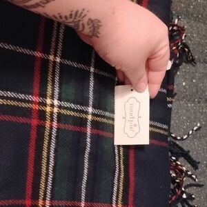 Mud Pie Plaid Scarf - Black, Red, Green, Yellow